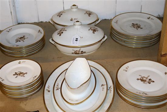 Royal Copenhagen brown rose dinner service
